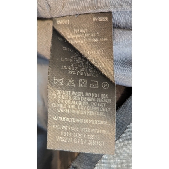 Ted Baker London Charcoal Wool Blend Dress Pants - Picture 6 of 6